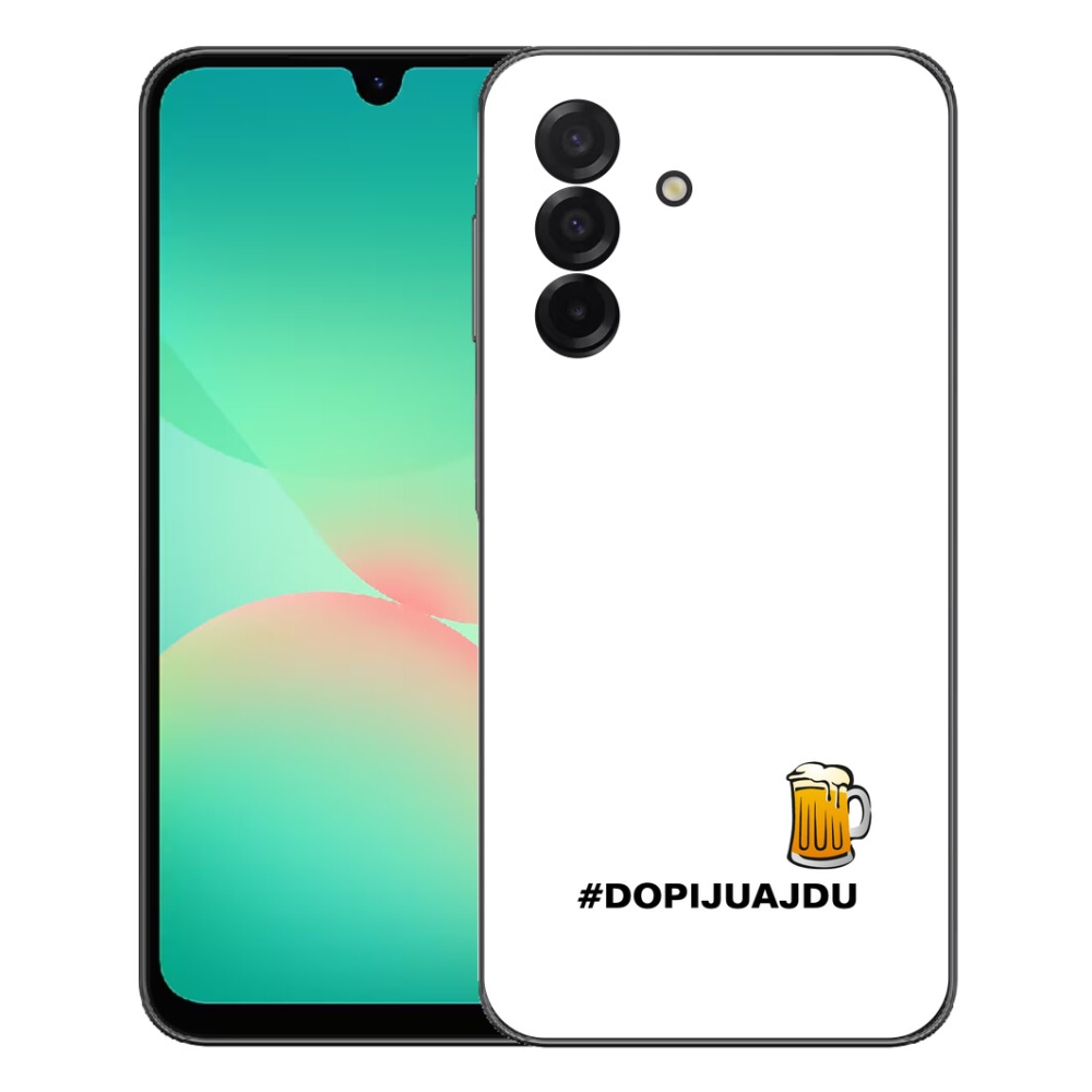 Gelový kryt mmCase na Samsung Galaxy A27 5G - pivní motiv 1 bílé pozadí