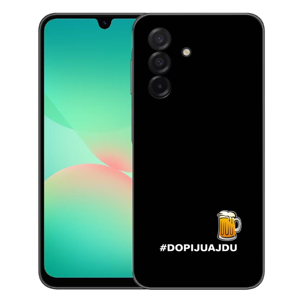 Gelový kryt mmCase na Samsung Galaxy A27 5G - pivní motiv 1 černé pozadí