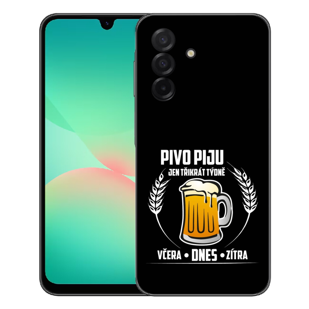 Gelový kryt mmCase na Samsung Galaxy A27 5G - pivní motiv černé pozadí
