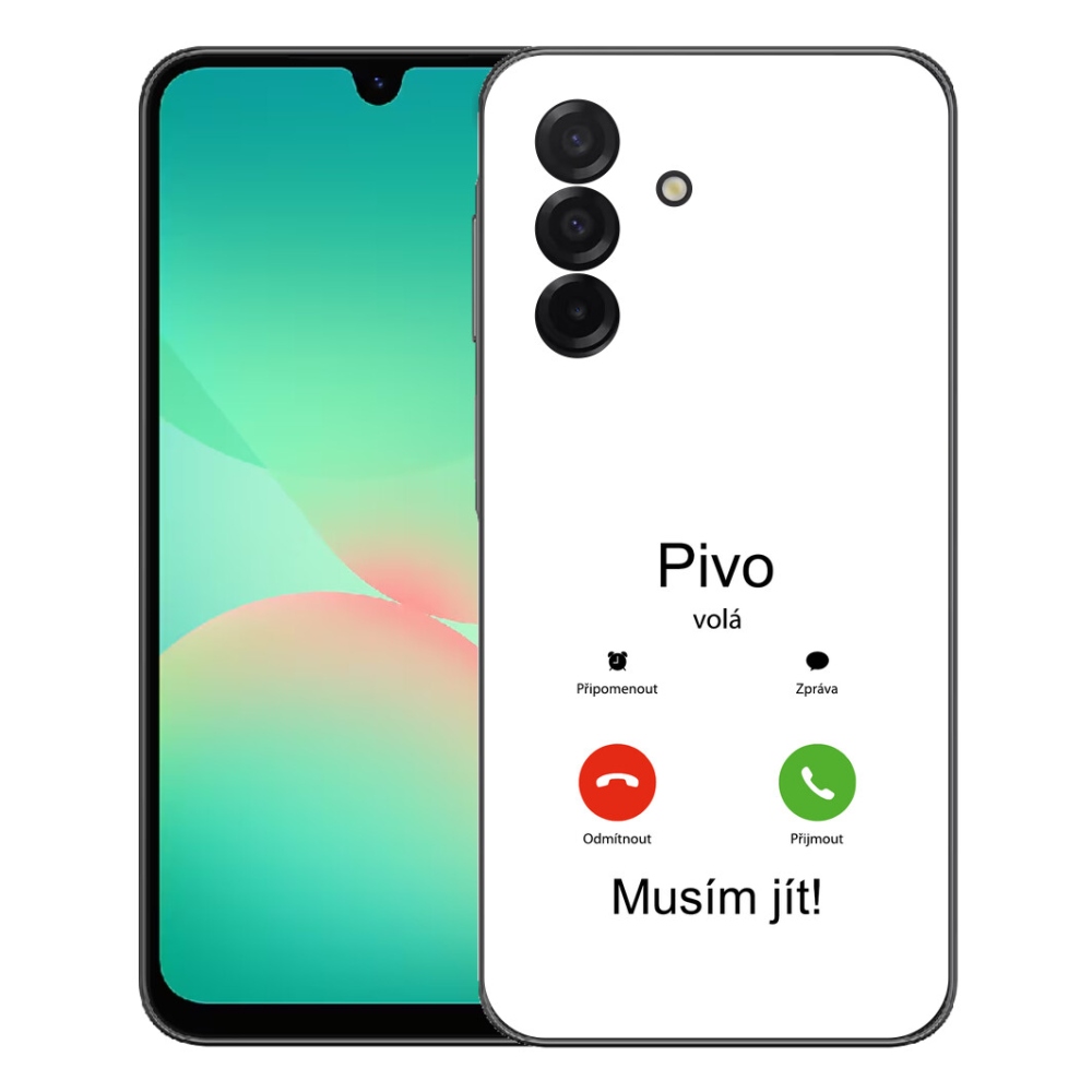 Gelový kryt mmCase na Samsung Galaxy A27 5G - pivo volá bílé pozadí