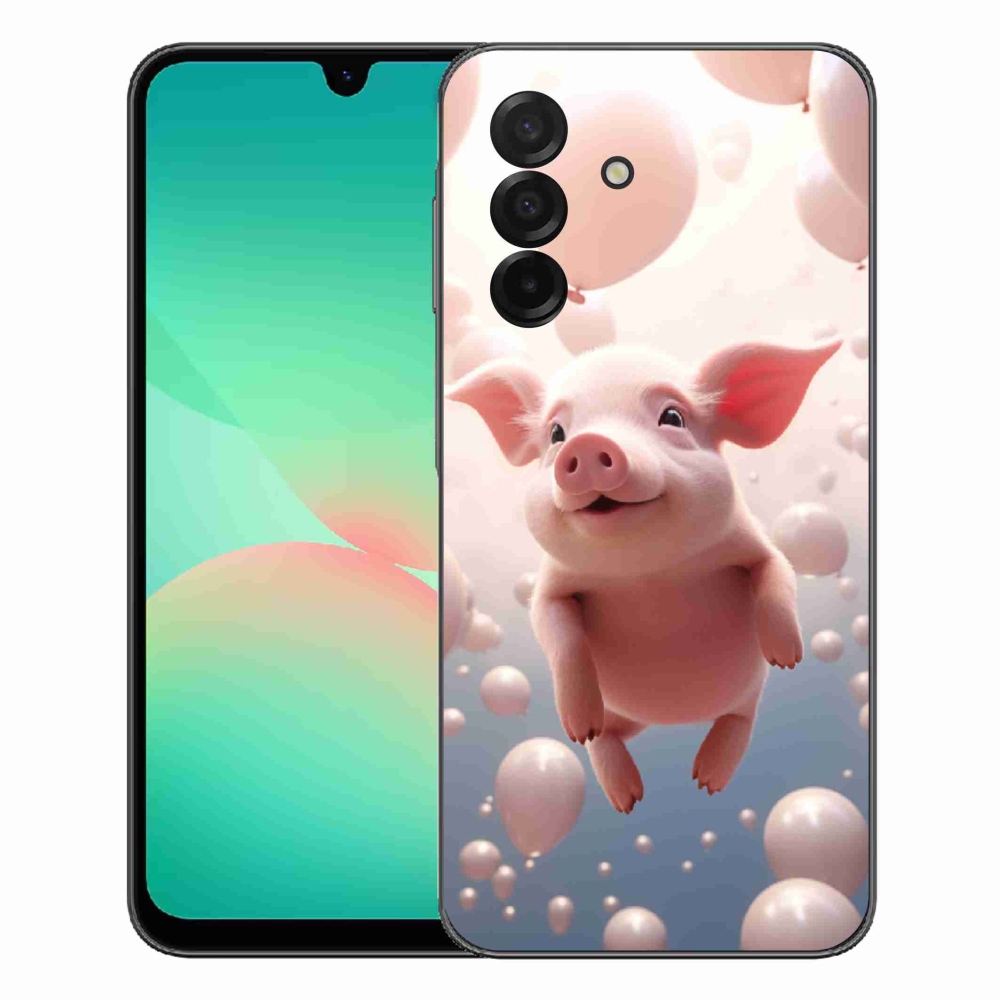 Gelový kryt mmCase na Samsung Galaxy A27 5G - prasátko s balónky