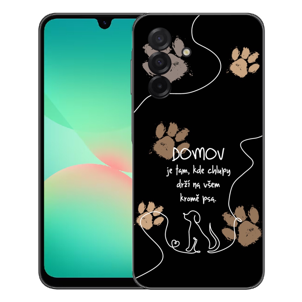 Gelový kryt mmCase na Samsung Galaxy A27 5G - psí motiv černé pozadí