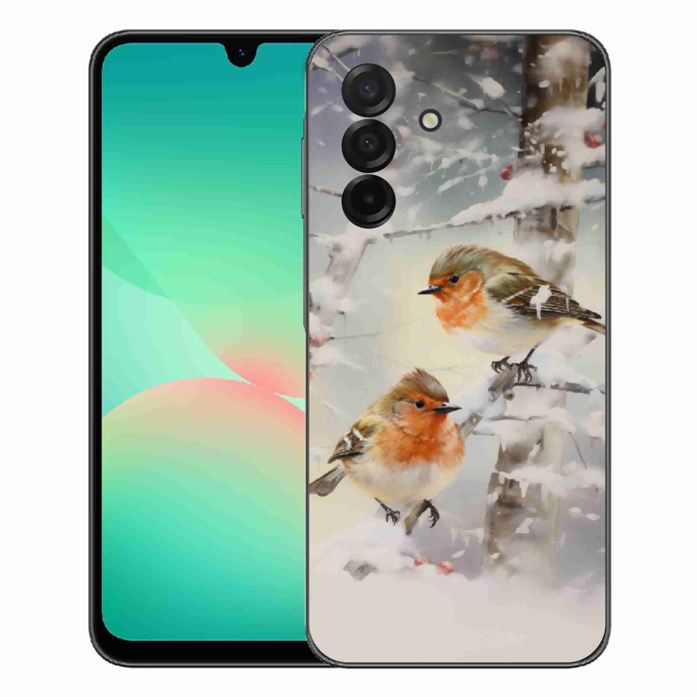 Gelový kryt mmCase na Samsung Galaxy A27 5G - ptáčci v zimě
