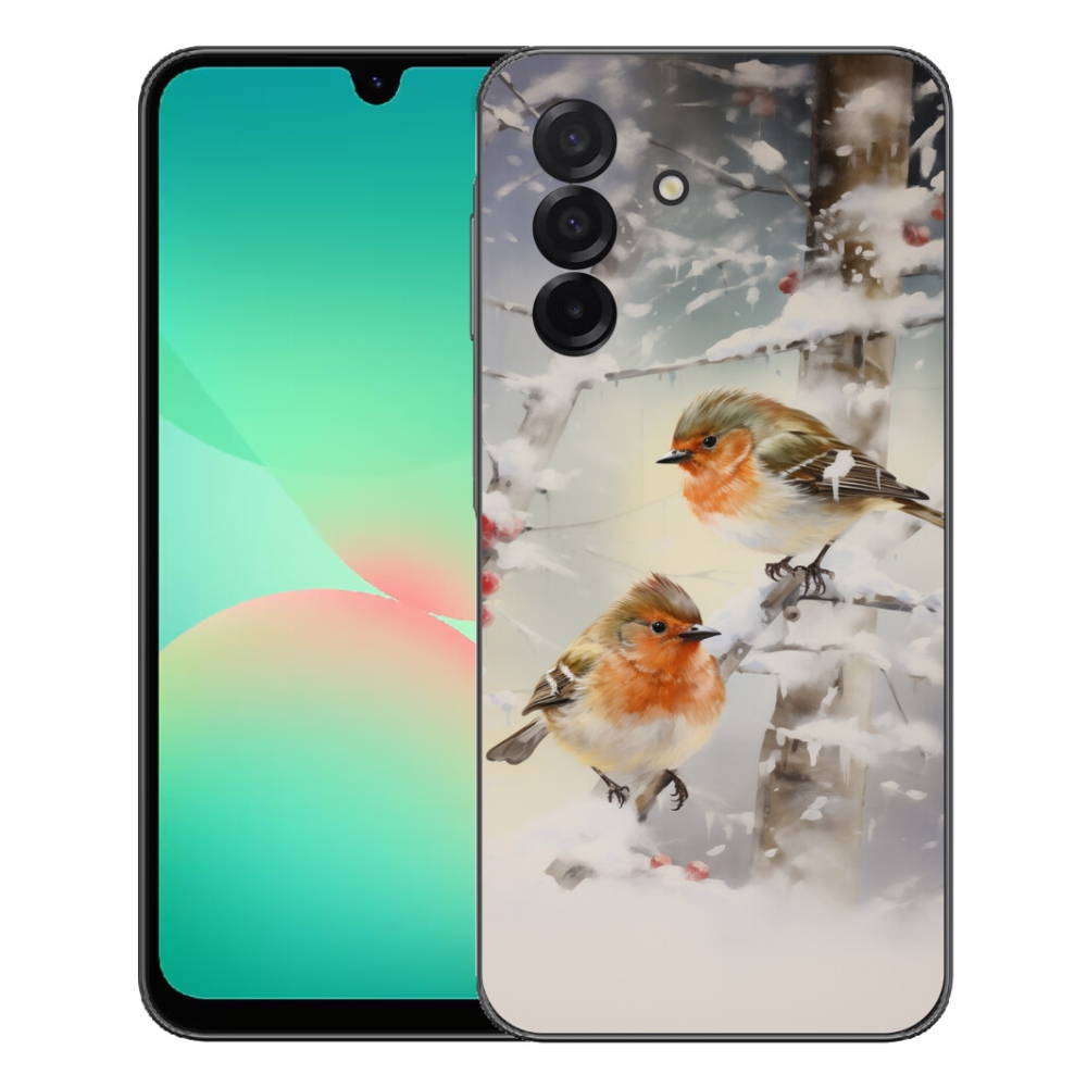 Gelový kryt mmCase na Samsung Galaxy A27 5G - ptáčci v zimě