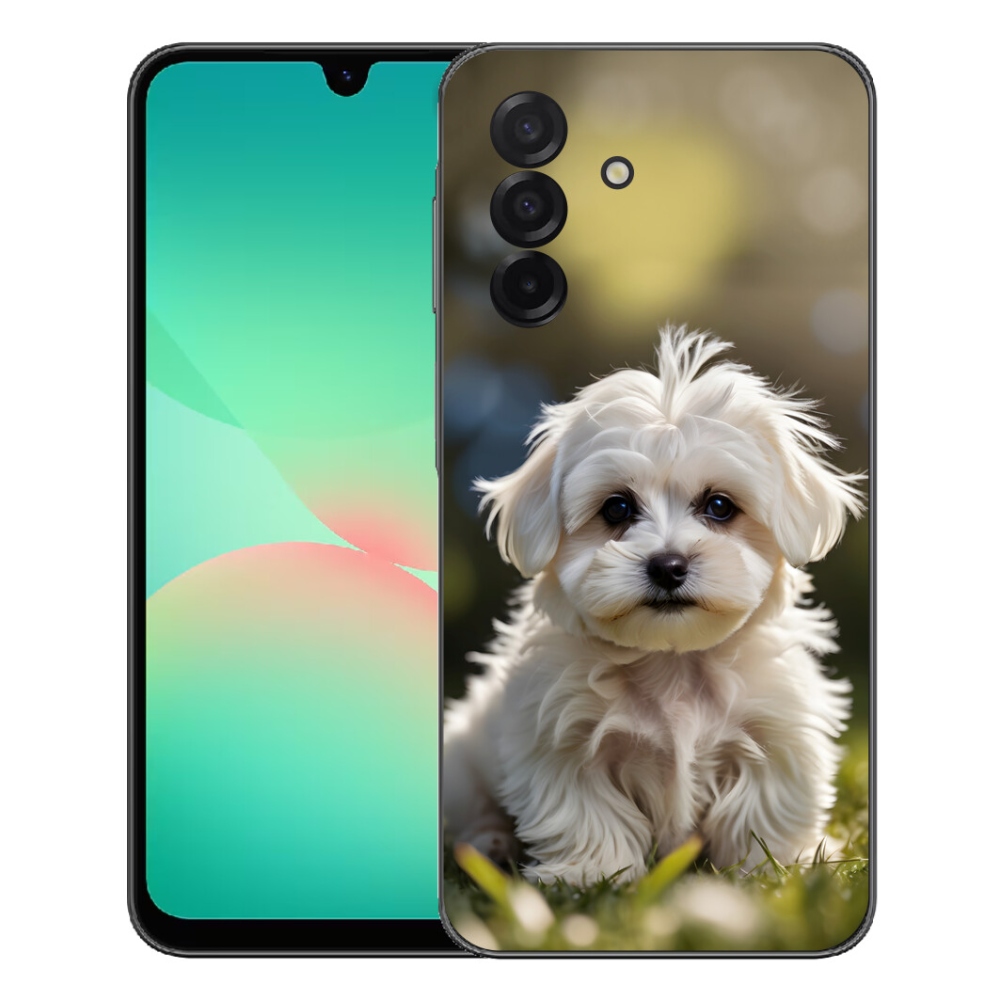Gelový kryt mmCase na Samsung Galaxy A27 5G - roztomilý maltézský psík