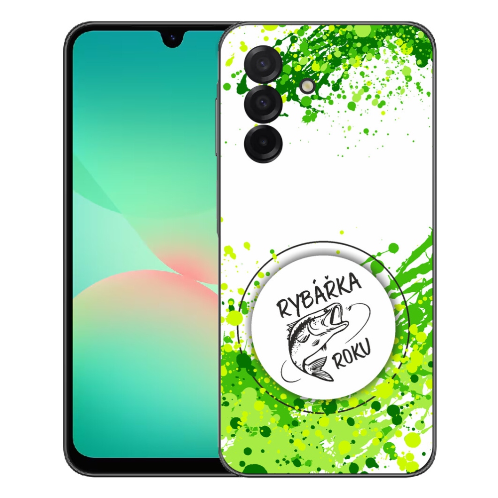 Gelový kryt mmCase na Samsung Galaxy A27 5G - rybářka roku bílé pozadí