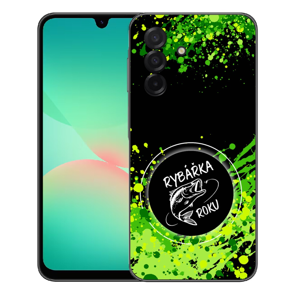 Gelový kryt mmCase na Samsung Galaxy A27 5G - rybářka roku černé pozadí
