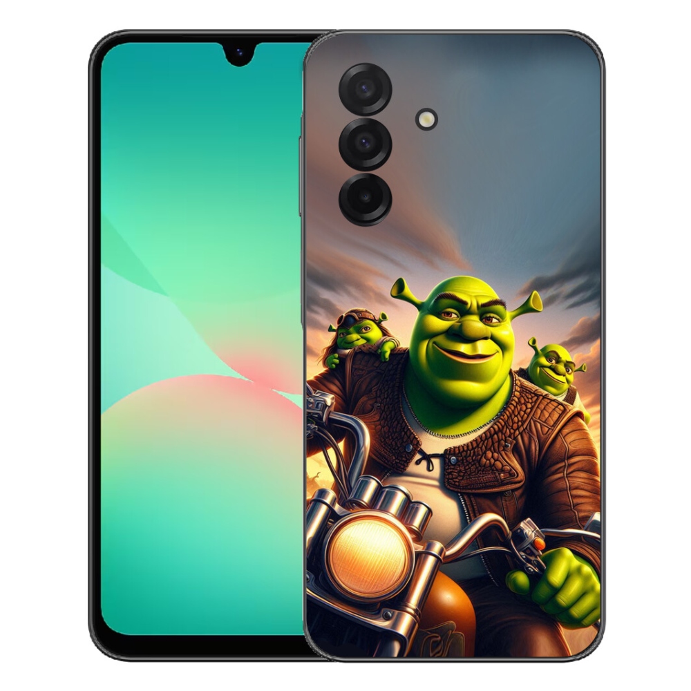 Gelový kryt mmCase na Samsung Galaxy A27 5G - shrek na motorce