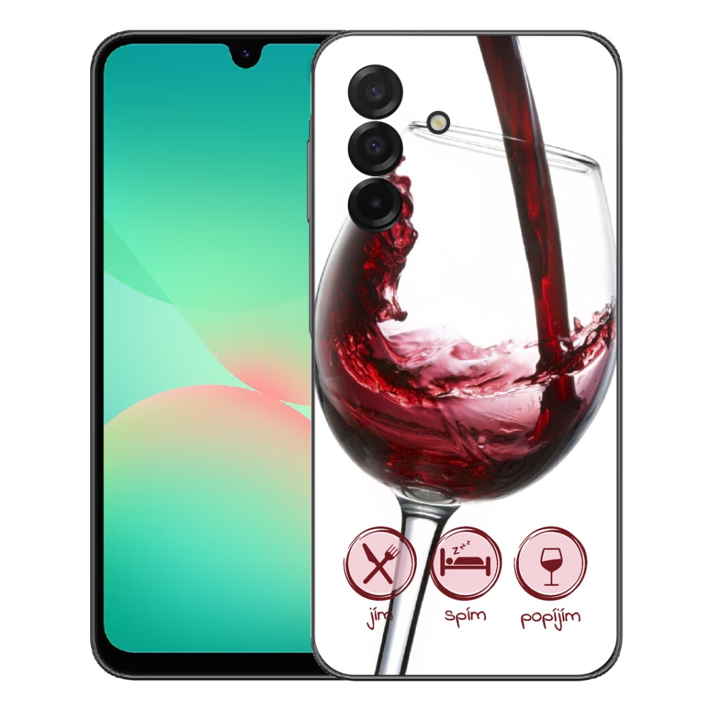 Gelový kryt mmCase na Samsung Galaxy A27 5G - sklenička vína červené
