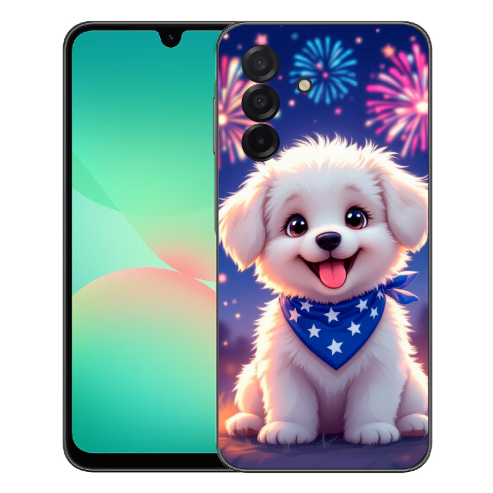 Gelový kryt mmCase na Samsung Galaxy A27 5G - slavnostní štěně