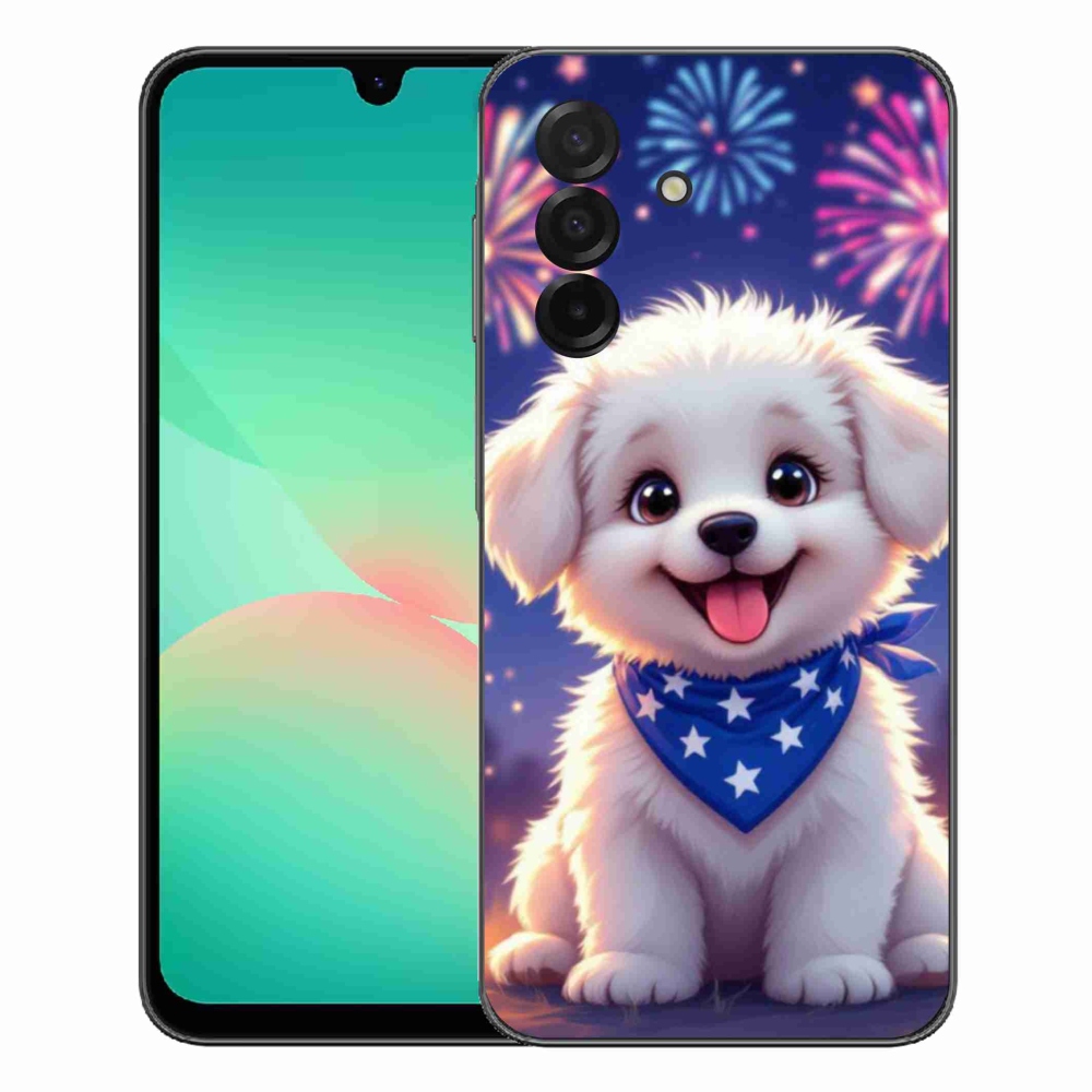 Gelový kryt mmCase na Samsung Galaxy A27 5G - slavnostní štěně