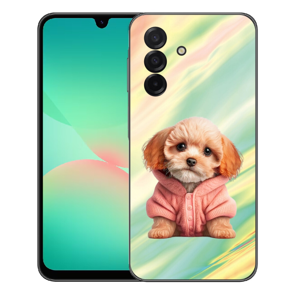 Gelový kryt mmCase na Samsung Galaxy A27 5G - štěně ve svetru