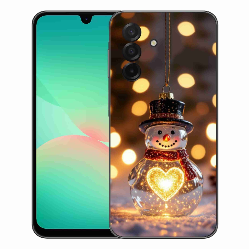 Gelový kryt mmCase na Samsung Galaxy A27 5G - svítící vánoční sněhulák