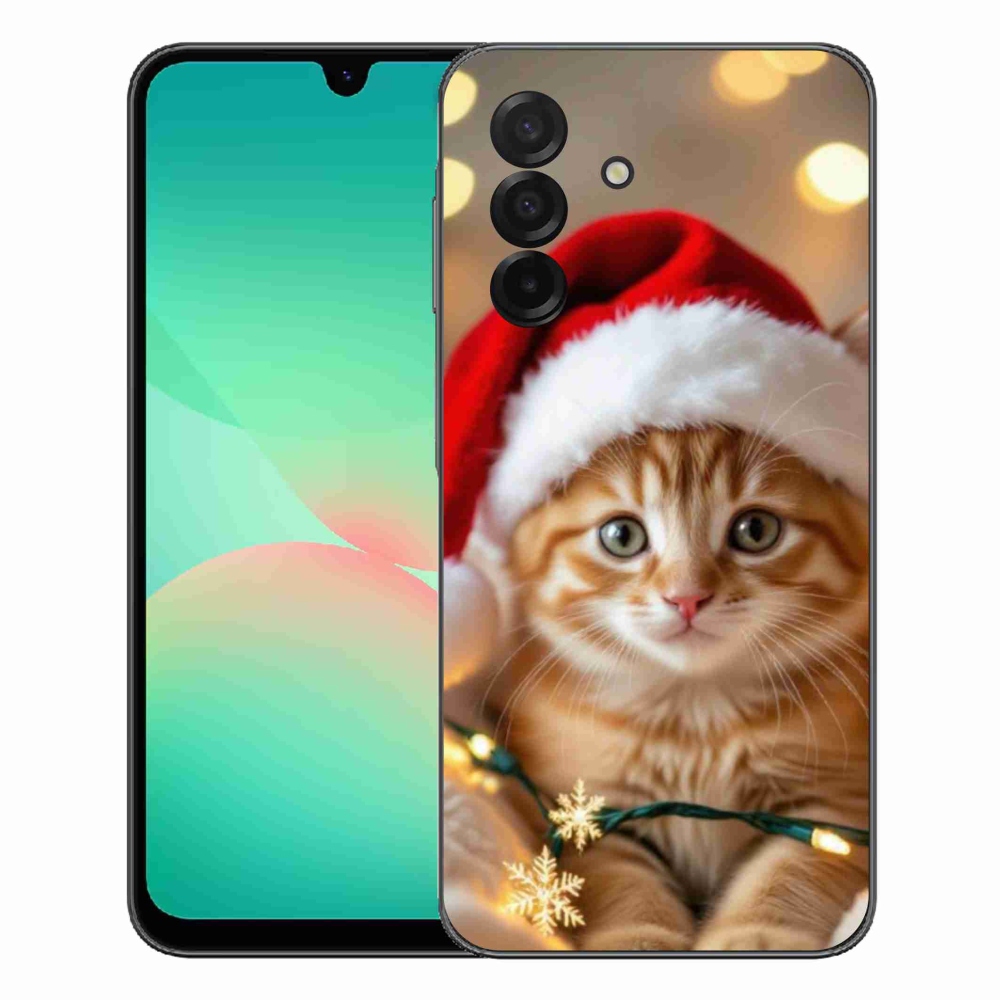 Gelový kryt mmCase na Samsung Galaxy A27 5G - vánoční kotě
