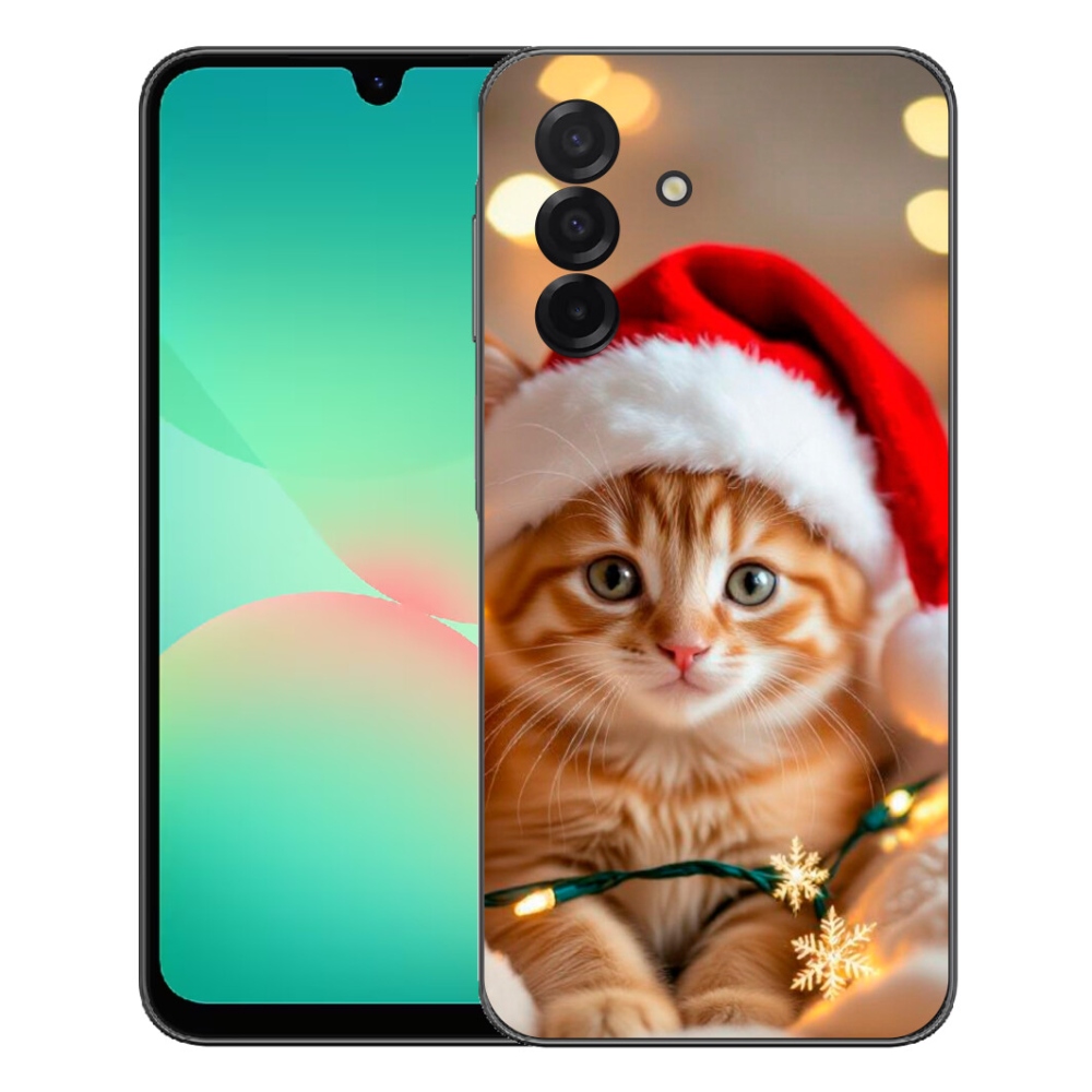 Gelový kryt mmCase na Samsung Galaxy A27 5G - vánoční kotě