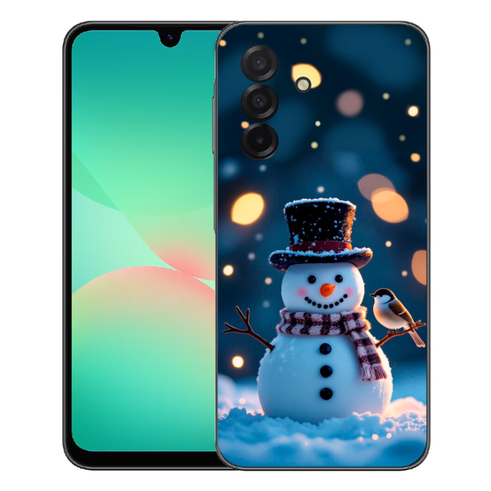 Gelový kryt mmCase na Samsung Galaxy A27 5G - vánoční sněhulák