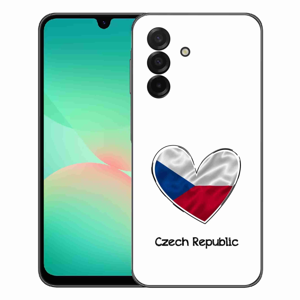 Gelový kryt mmCase na Samsung Galaxy A27 5G - vlajka srdce bílé pozadí