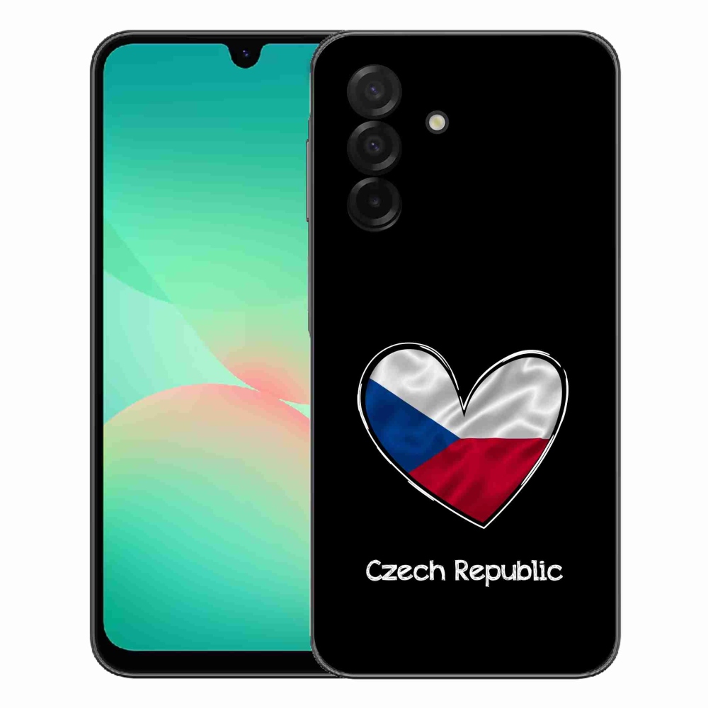 Gelový kryt mmCase na Samsung Galaxy A27 5G - vlajka srdce černé pozadí
