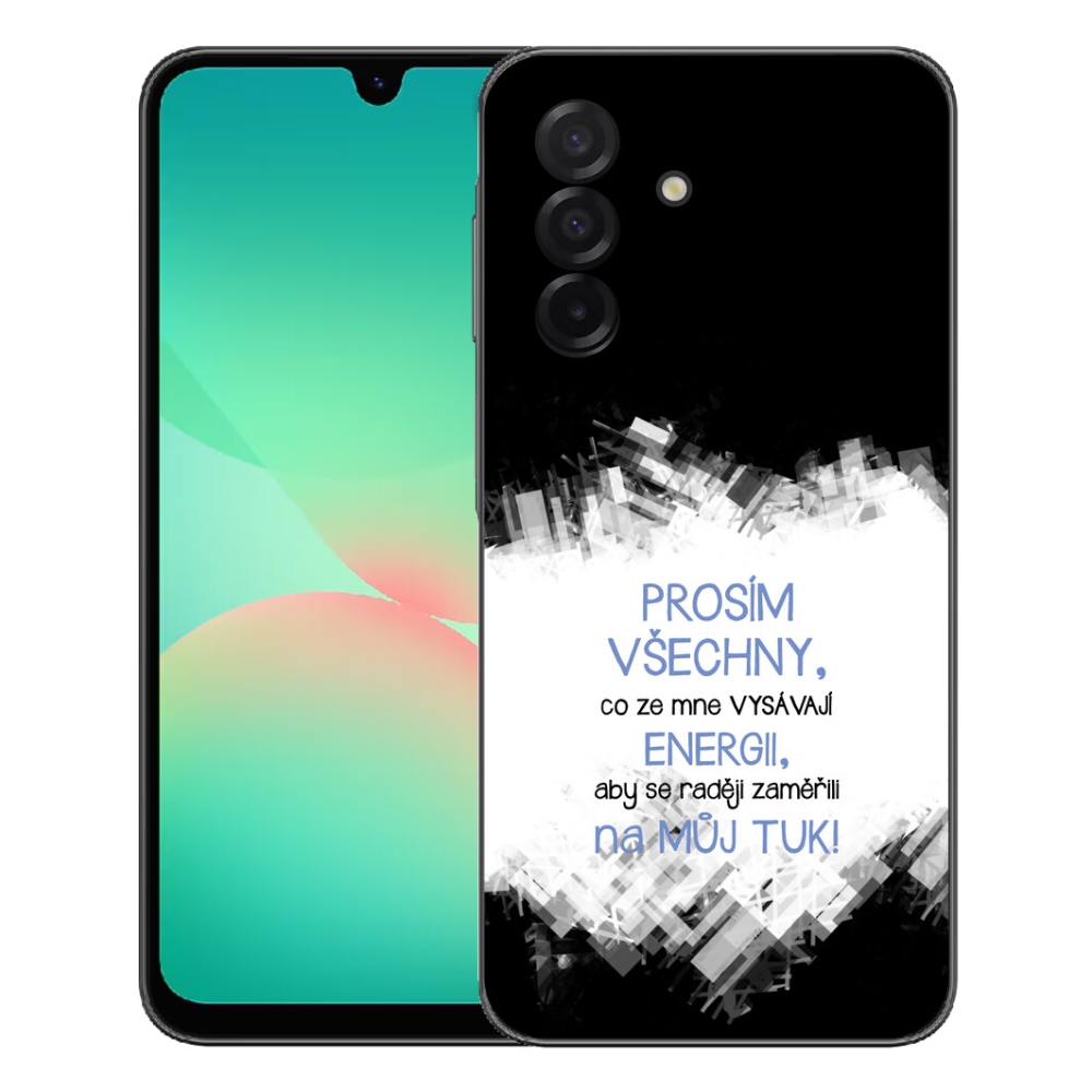 Gelový kryt mmCase na Samsung Galaxy A27 5G - vtipný text 1 modrý