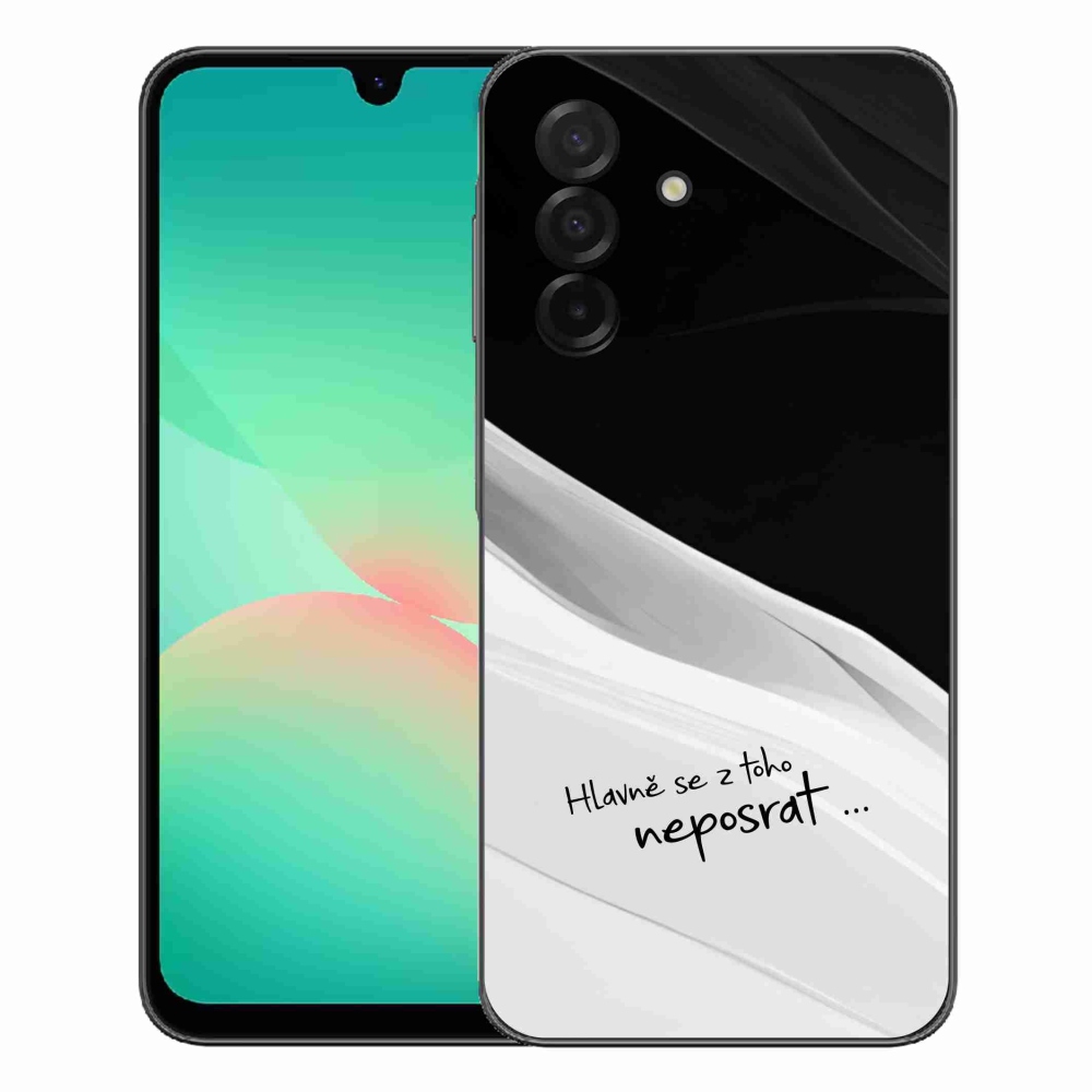 Gelový kryt mmCase na Samsung Galaxy A27 5G - vtipný text 13 bíločerné pozadí