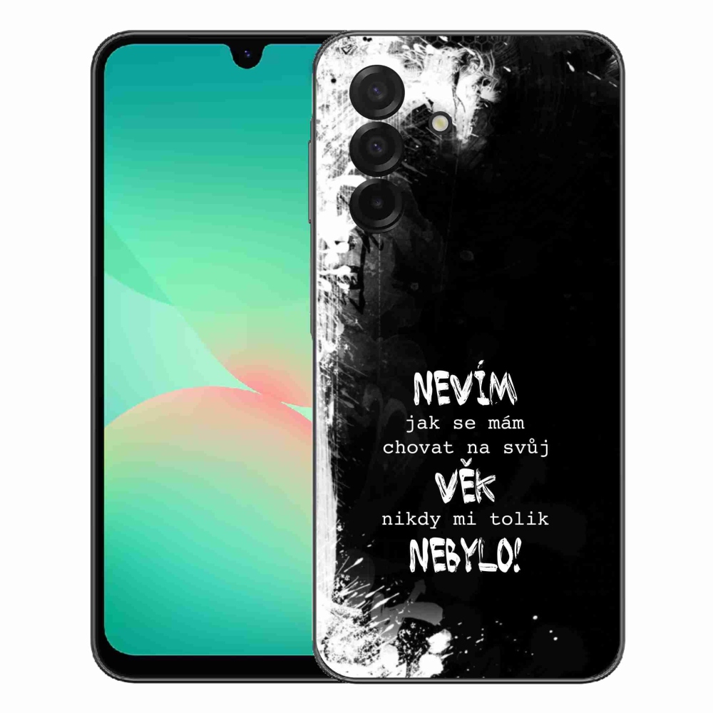 Gelový kryt mmCase na Samsung Galaxy A27 5G - vtipný text 14 černé pozadí