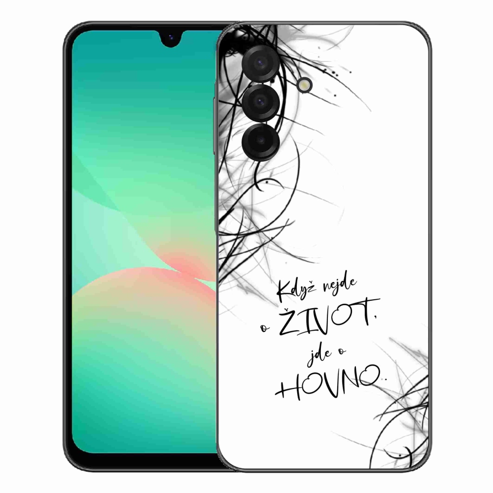 Gelový kryt mmCase na Samsung Galaxy A27 5G - vtipný text 16 bílé pozadí