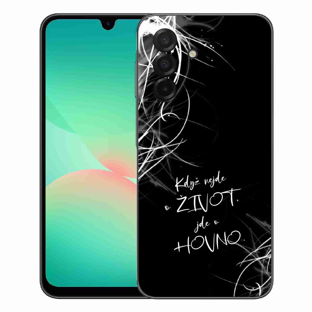 Gelový kryt mmCase na Samsung Galaxy A27 5G - vtipný text 16 černé pozadí