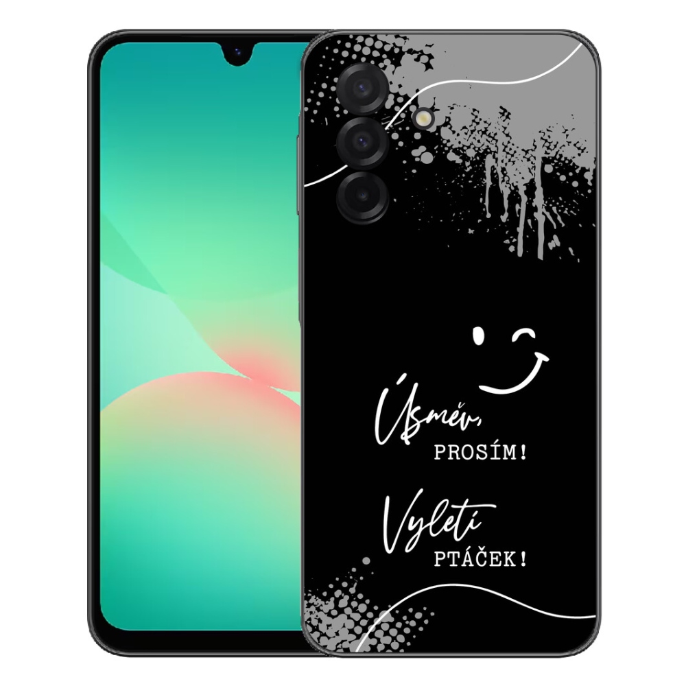Gelový kryt mmCase na Samsung Galaxy A27 5G - vtipný text 4 černé pozadí