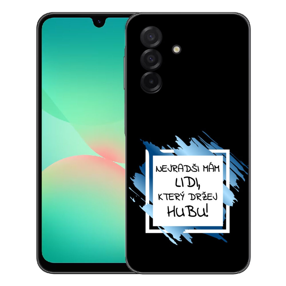 Gelový kryt mmCase na Samsung Galaxy A27 5G - vtipný text 7 bíločerné pozadí