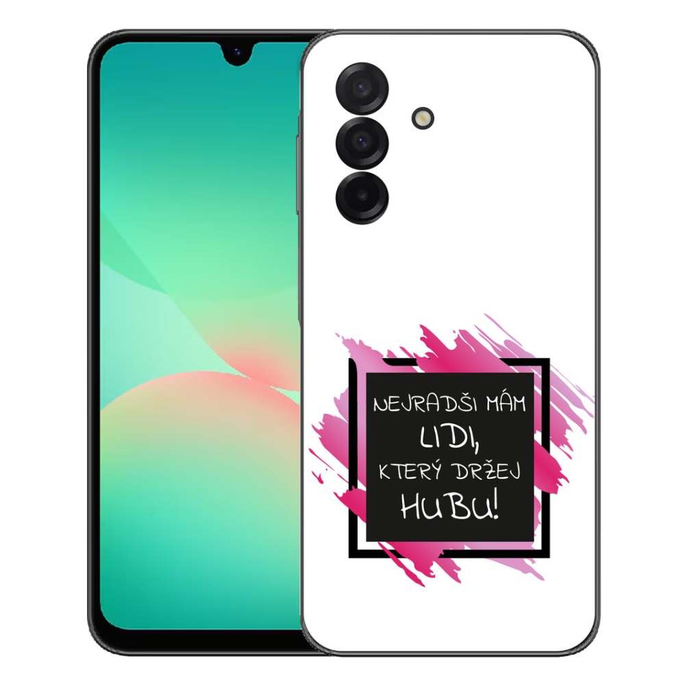 Gelový kryt mmCase na Samsung Galaxy A27 5G - vtipný text 7 černobílé pozadí