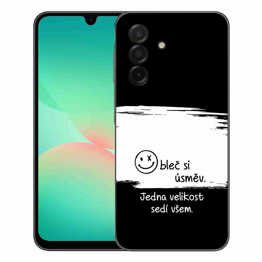 Gelový kryt mmCase na Samsung Galaxy A27 5G - vtipný text 8 bíločerné pozadí