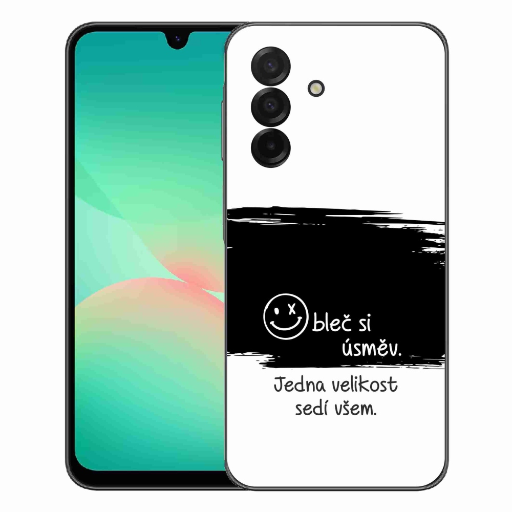Gelový kryt mmCase na Samsung Galaxy A27 5G - vtipný text 8 černobílé pozadí