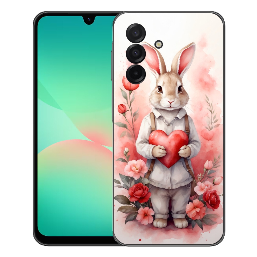 Gelový kryt mmCase na Samsung Galaxy A27 5G - zajíc se srdíčkem