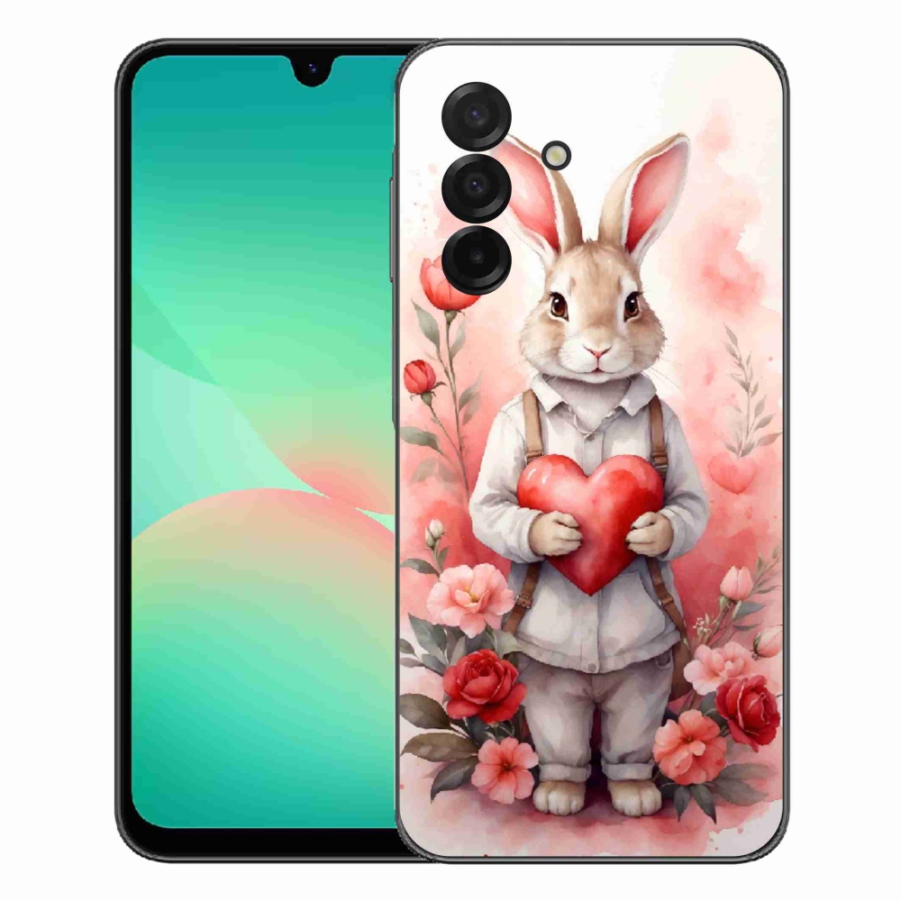 Gelový kryt mmCase na Samsung Galaxy A27 5G - zajíc se srdíčkem