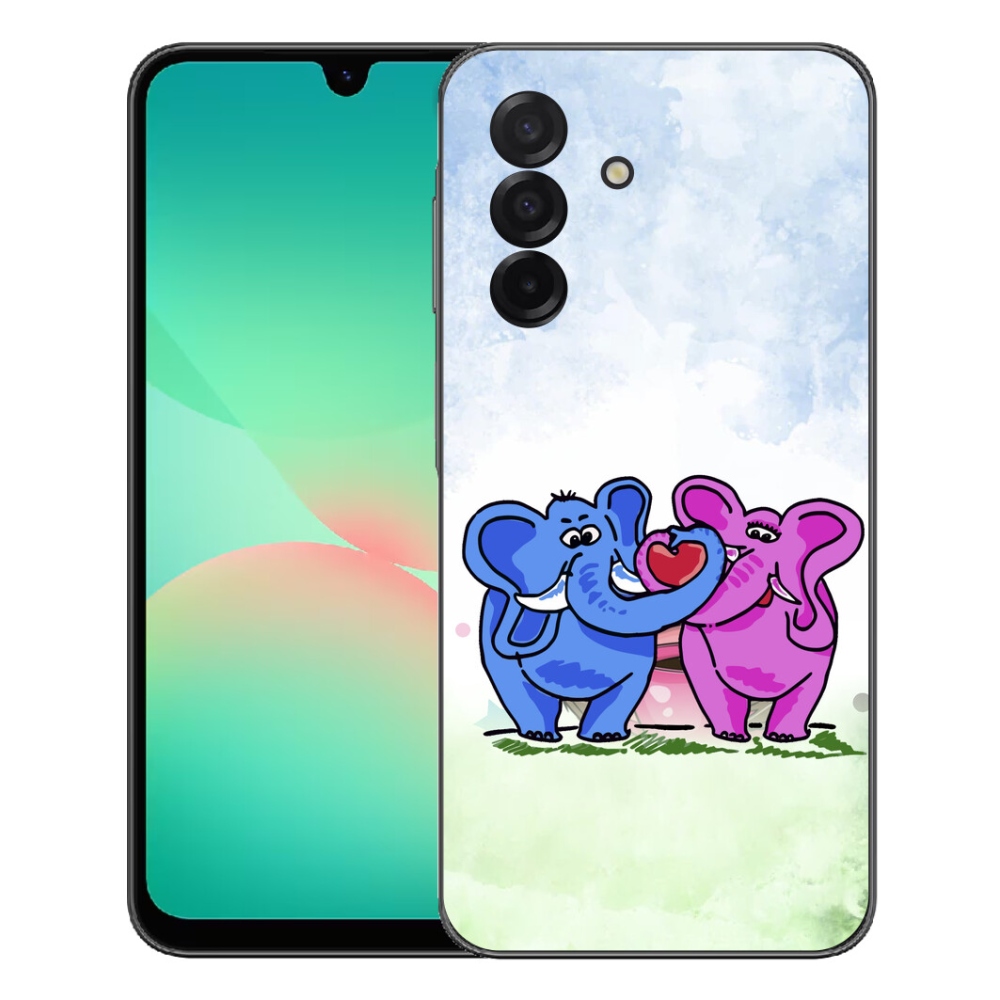 Gelový kryt mmCase na Samsung Galaxy A27 5G - zamilovaní sloni