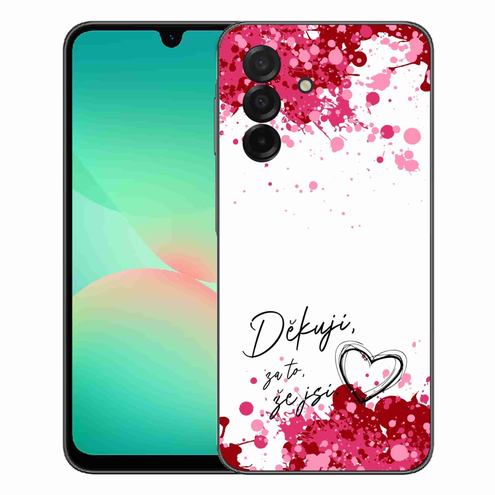 Gelový kryt mmCase na Samsung Galaxy A27 5G - zamilovaný text 2 bílé pozadí