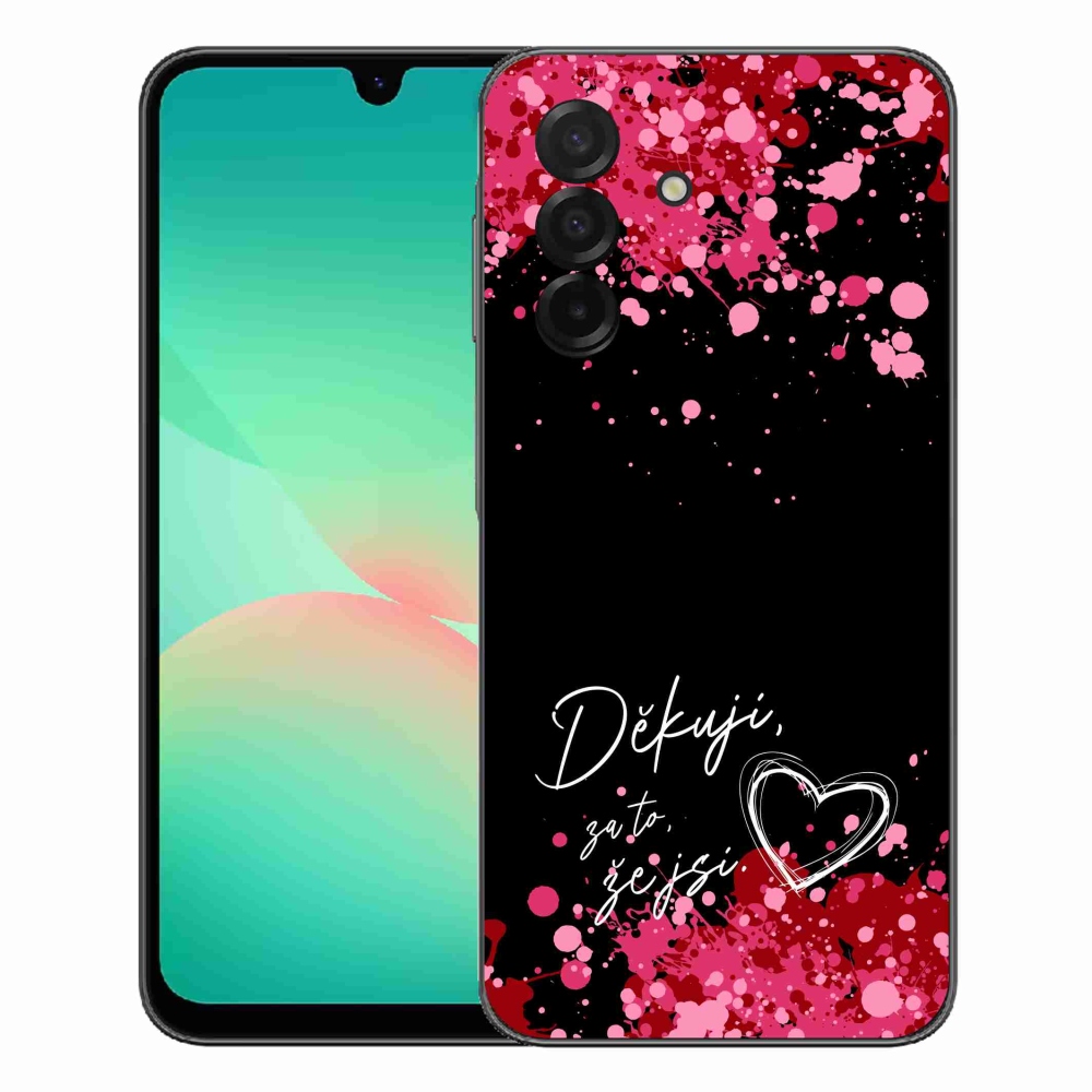 Gelový kryt mmCase na Samsung Galaxy A27 5G - zamilovaný text 2 černé pozadí