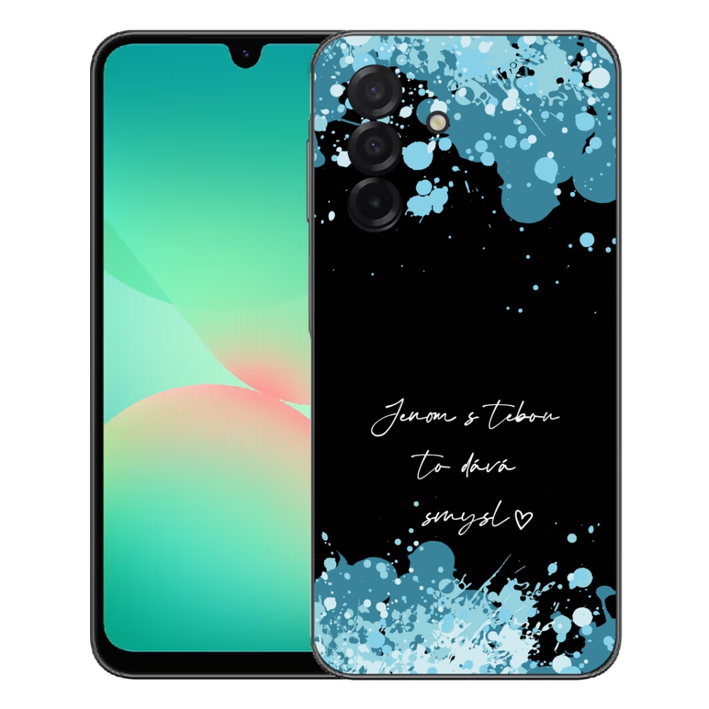 Gelový kryt mmCase na Samsung Galaxy A27 5G - zamilovaný text černé pozadí