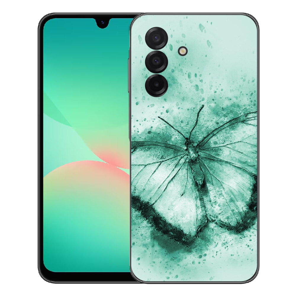 Gelový kryt mmCase na Samsung Galaxy A27 5G - zelený motýl