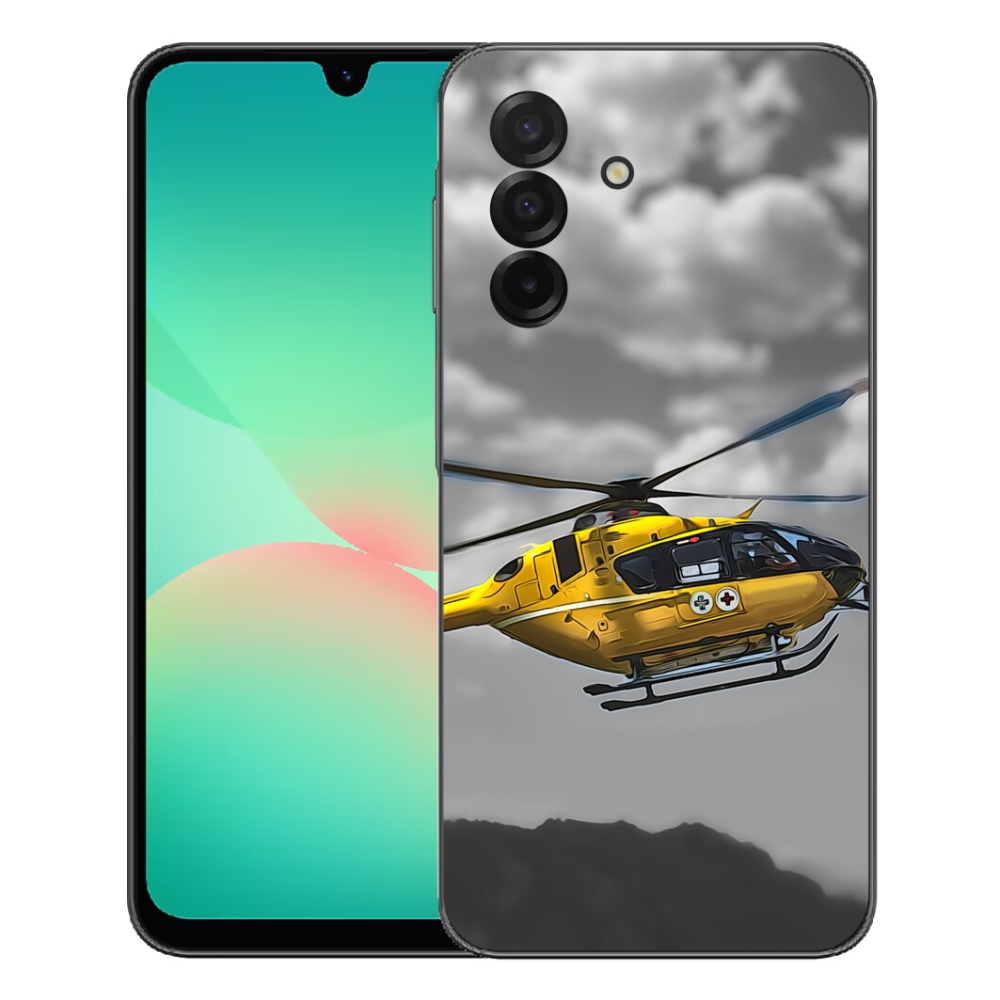 Gelový kryt mmCase na Samsung Galaxy A27 5G - žlutá helikoptéra