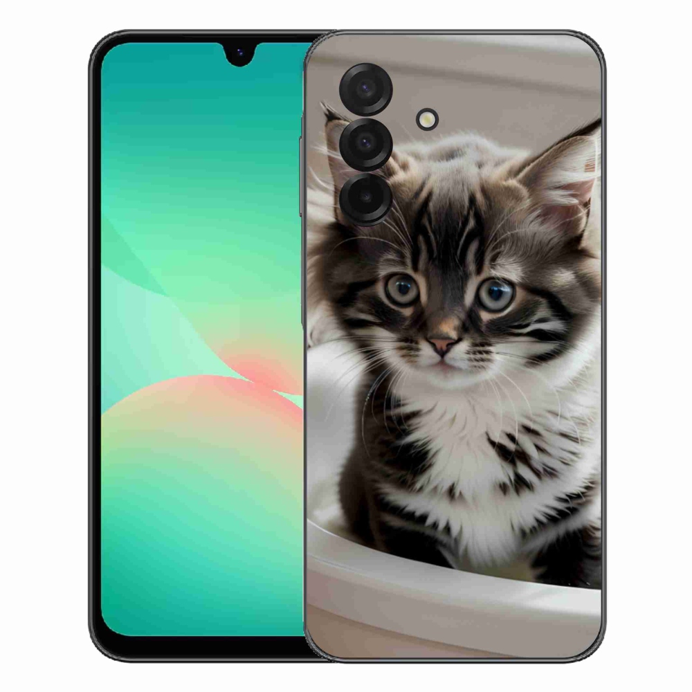 Gelový kryt mmCase na Samsung Galaxy A27 5G - zvědavé kotě