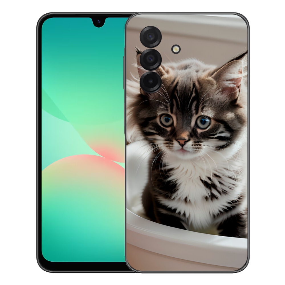 Gelový kryt mmCase na Samsung Galaxy A27 5G - zvědavé kotě