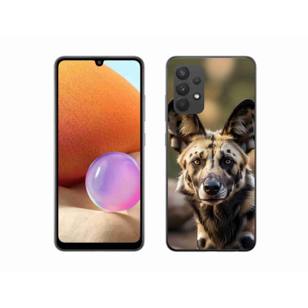Gelový kryt mmCase na Samsung Galaxy A32 4G - africký divoký pes