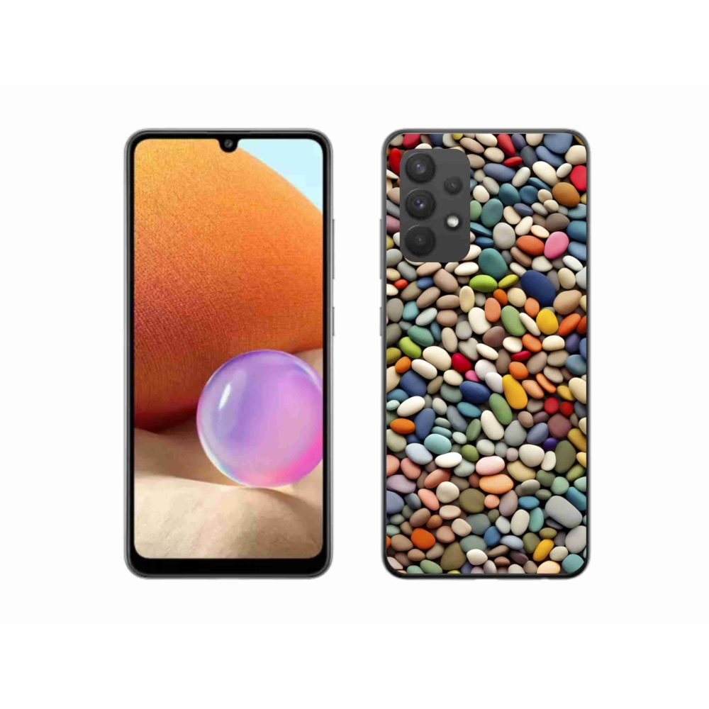 Gelový kryt mmCase na Samsung Galaxy A32 4G - barevné kamínky 2