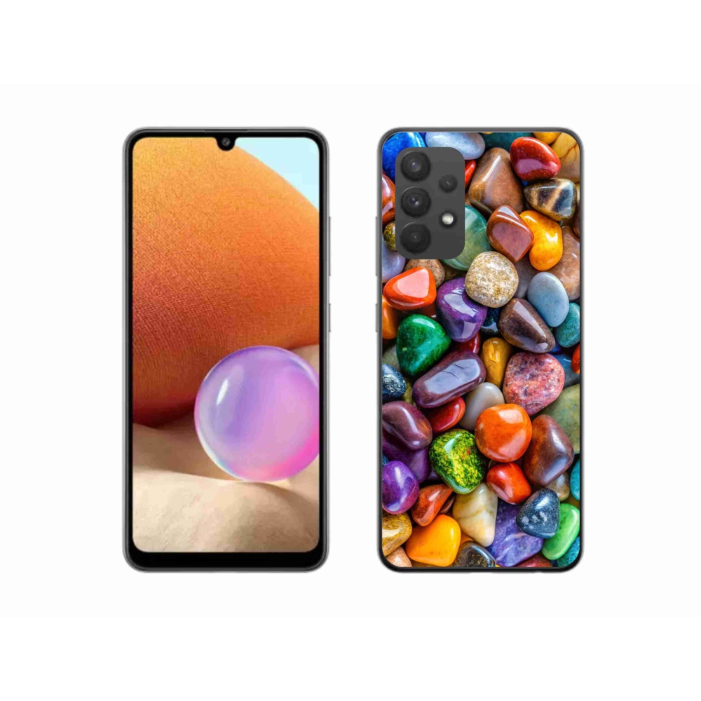 Gelový kryt mmCase na Samsung Galaxy A32 4G - barevné kamínky