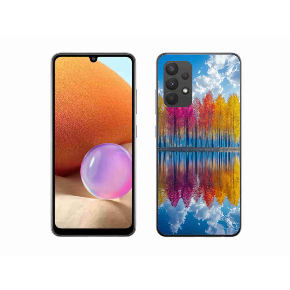 Gelový kryt mmCase na Samsung Galaxy A32 4G - barevné stromy