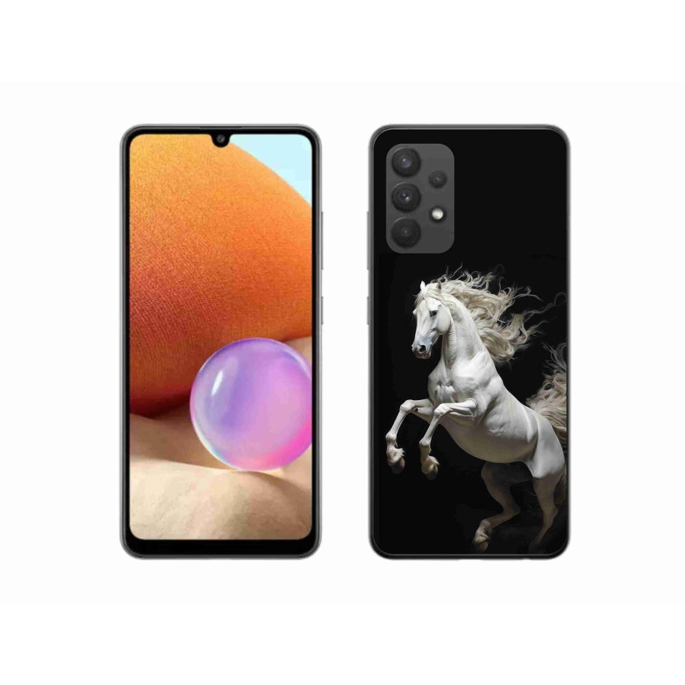 Gelový kryt mmCase na Samsung Galaxy A32 4G - bílý kůň 4