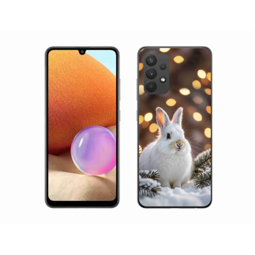 Gelový kryt mmCase na Samsung Galaxy A32 4G - bílý zajíc