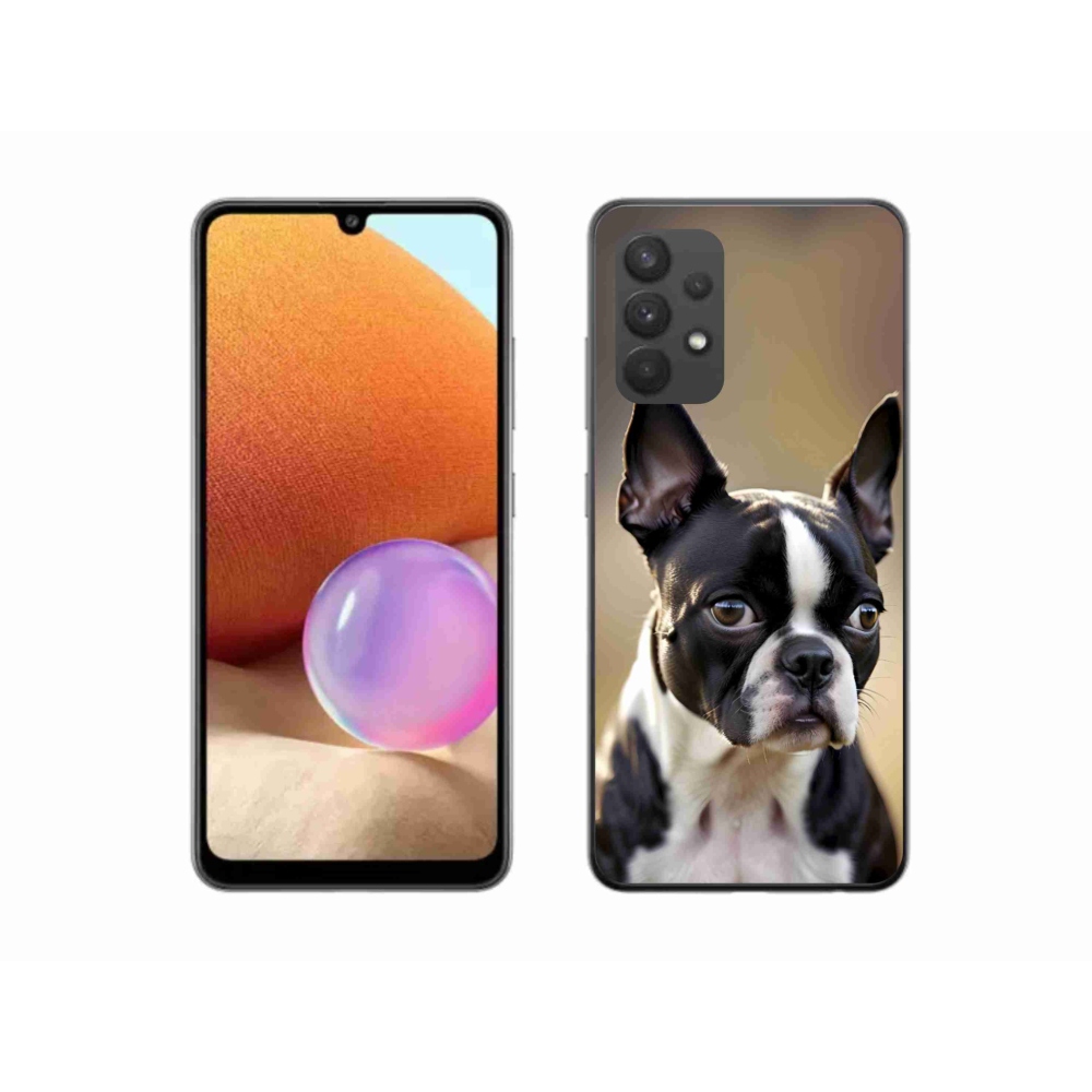 Gelový kryt mmCase na Samsung Galaxy A32 4G - bostonský teriér