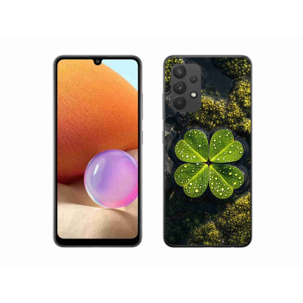 Gelový kryt mmCase na Samsung Galaxy A32 4G - čtyřlístek